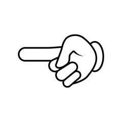 Cartoon hands gesture. Traditional cartoon white glove. Vector clip art illustration.Isolated on a blank background which can be edited and changed colors.