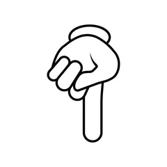 Cartoon hands gesture. Traditional cartoon white glove. Vector clip art illustration.Isolated on a blank background which can be edited and changed colors.