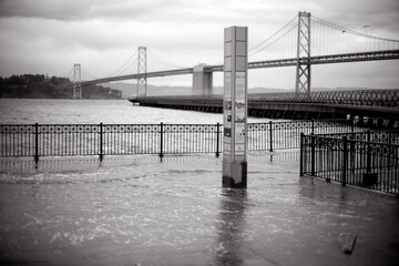 King's tide king tides high tides in San Francisco and Embarcadero flooding: a prelude to climate change