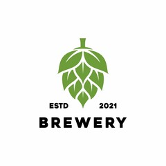 Hops flower for Beer Brewing Brewery logo design