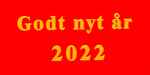 3D rendering of Happy new year 2022 in various national languages