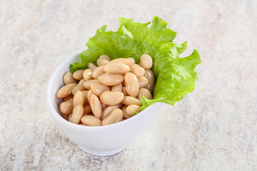 White canned beans for vegan suisine