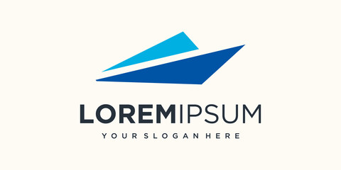 boat or yacht logo design template graphic vector illustration.