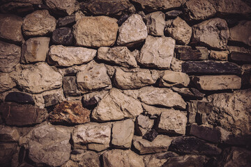 A wall made of mountain stones