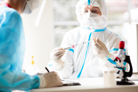 Omicron variant of covid 19. Coronavirus test.