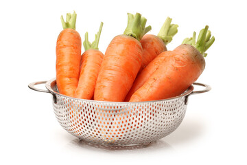 Fresh carrot on a white background