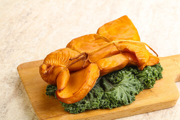 Smoked squid appetizer snack isolated