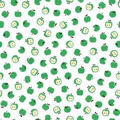 Seamless pattern vector material using cute apples,