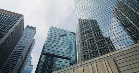 Fototapeta na wymiar Low angle view of business tower