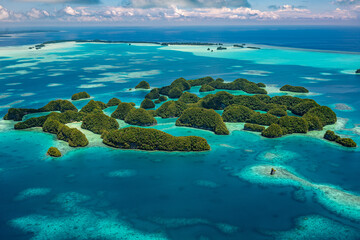 Fototapeta na wymiar Palau rock islands