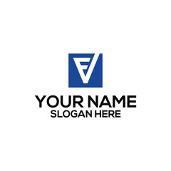 FV LETTER business logo design
