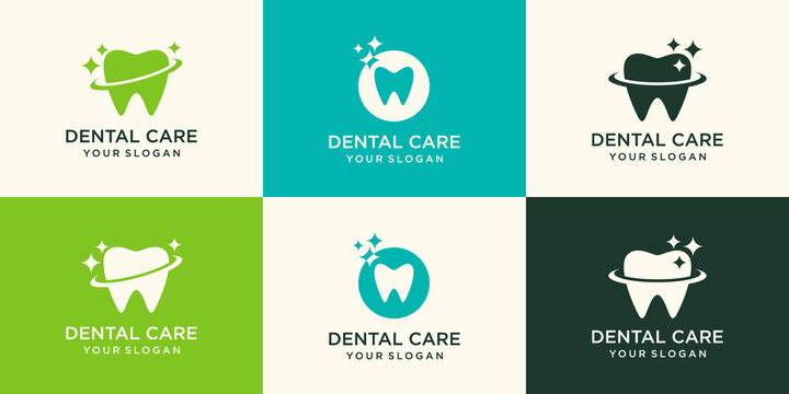 clean Dental logo designs concept vector, Shine Dental logo template vector,
