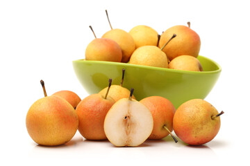 nanguo pear on white background