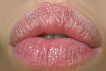 Mouth icon, woman lips. Art red lips.