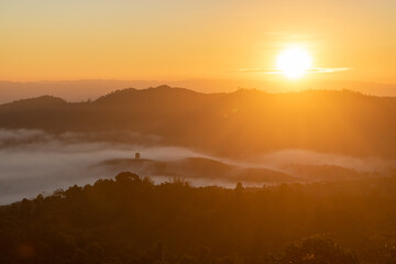 sunrise in the mountains