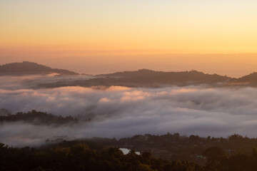 sunrise in the mountains