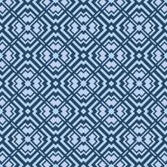 Japanese Overlap Diamond Net Vector Seamless Pattern