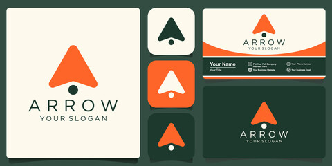 Letter A Arrow Logo Design Template Inspiration