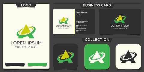 Letter A rings Logo Design Template Inspiration