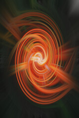A 3D rendering of an abstract bright colorful spiral background
