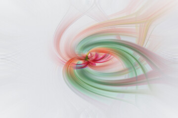 A 3D rendering of an abstract bright colorful spiral background
