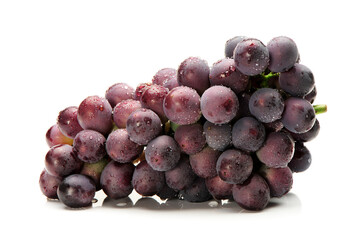 red grapes isolated on white