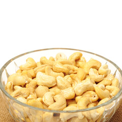Cashew on white background 