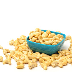Cashew on white background 