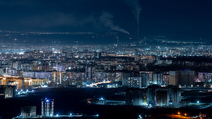 View on Bishkek city from mountains - obrazy, fototapety, plakaty