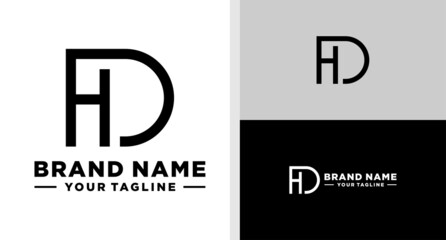 HD LOGO MONOGRAM LINE LUXURY EDITABLE