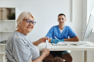 Fototapeta premium the patient is examined by a doctor health care