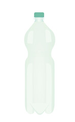 Water bottle on white background, vector