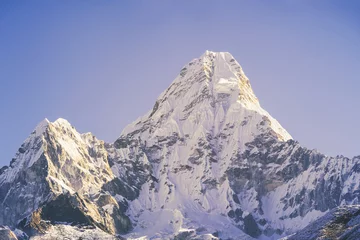 Crédence de cuisine en verre imprimé Ama Dablam Ama Dablam Mount peak in Nepal Himalayas