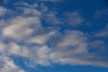 blue sky with white clouds, background
