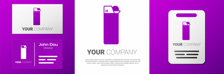 Logotype Lighter icon isolated on white background. Logo design template element. Vector