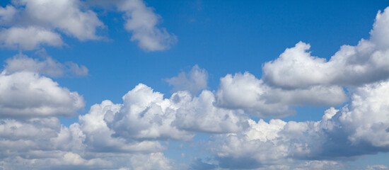 Cumulus clouds in the sky. For Background and Layer.
