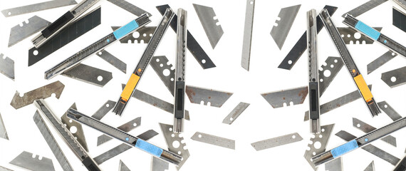 old used rusty cutters with used blades