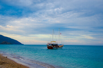 Obraz premium boat on the sea