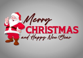 Merry christmas with santa claus design