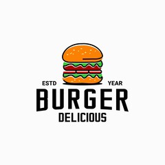 humberger restaurant logo vector design, can be used for product logos, templates and others