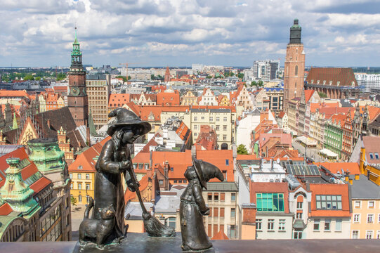 Wroclaw, Poland -  largest city of Silesia, Wroclaw displays a colorful Old Town that becomes even more amazing if seen from the top of St Mary Magdalene Church