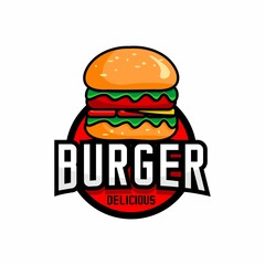 humberger restaurant logo vector design, cafe logo