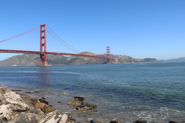 Amazing walk at the Golden Gate Bridge in San Francisco, United States of America. What a wonderful place in the Bay Area. Epic sunset and an amazing scenery. One of the most famous place in the world