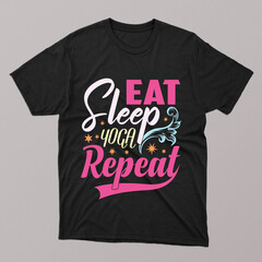 Eat sleep yoga repeat t-shirt design