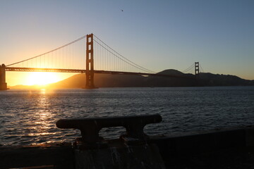 Amazing walk at the Golden Gate Bridge in San Francisco, United States of America. What a wonderful place in the Bay Area. Epic sunset and an amazing scenery. One of the most famous place in the world