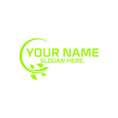 GREEN ECO LEAF abstract logo design