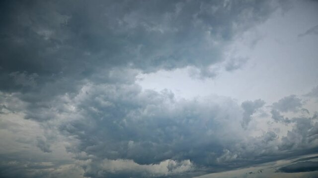 4K Stormy Sky Before Rain Thunderstorm. Storm Cloudy Sky Weather Background. time lapse, time-lapse, timelapse