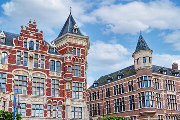 Fototapeta premium Old street of the historic city center of Antwerpen (Antwerp), Belgium