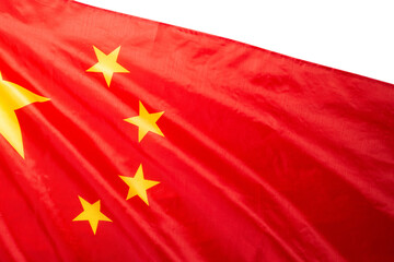 China flag waving as a background.