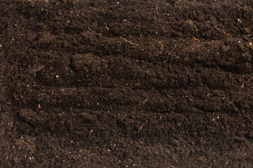 Soil for plant isolated on white background.